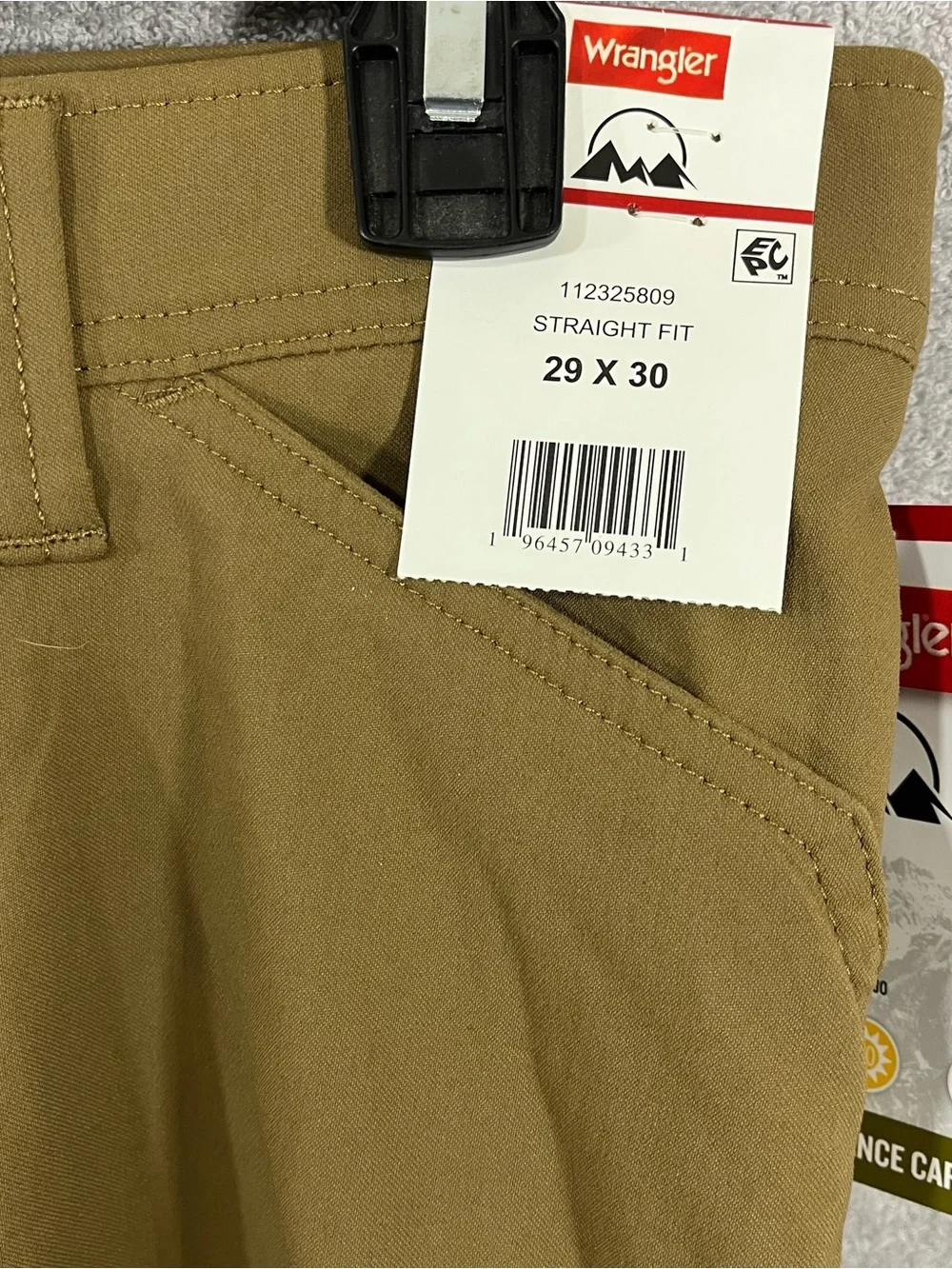 Wrangler All Terrain Cargo Mens 29x30 Brown Straight Fit Utility Pants